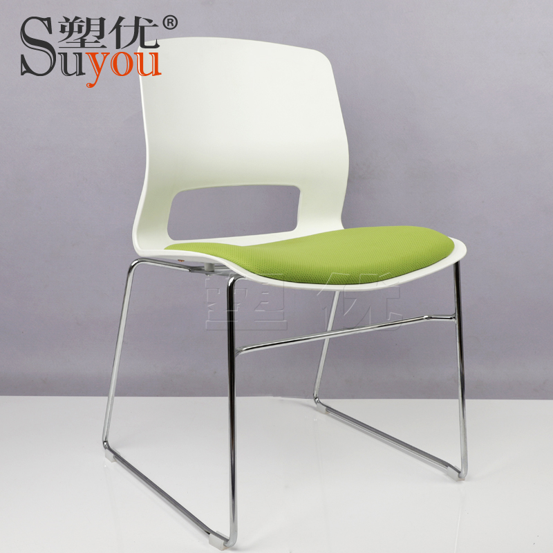實(shí)心鋼筋椅架洽談椅一體座背會(huì)客椅全新海棉軟墊疊加放 SY3052