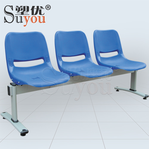 3人位排椅4人塑料排椅2位塑鋼等候椅選裝桌板扶手 05P
