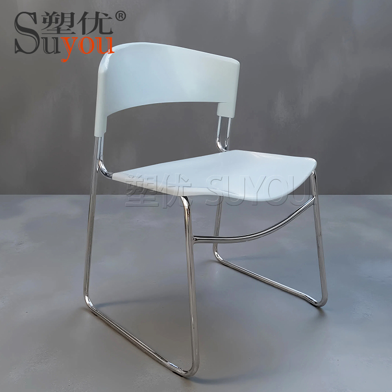 33003 可堆疊塑料座背聽課培訓(xùn)椅